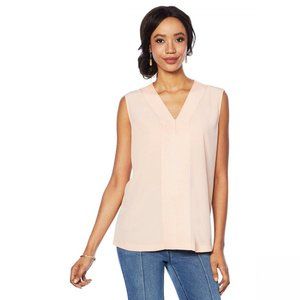NWT DG2 Mixed Media Shell Top Medium Blush Pink